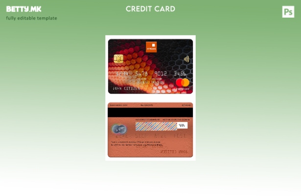 Шаблон за мастер картички во модерен стил Нигерија GTBank